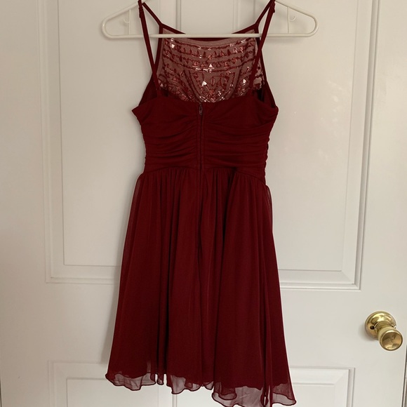 B Darlin burgundy studded prom dress - Picture 5 of 5
